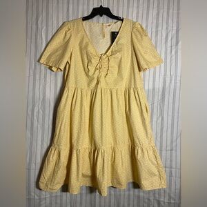NWT Levi’s Women’s Yellow Floral Tiered Dress-Size XL
